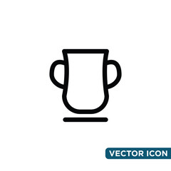 Simple Cup of Coffee icon Design Template 