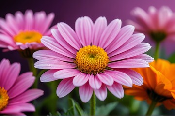 Obraz premium there are many different colored flowers in a vase on the table