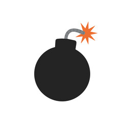 bomb icon on white background