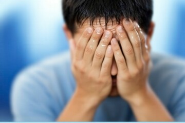 Fototapeta premium Emotional Distress and Struggle in Human Experience