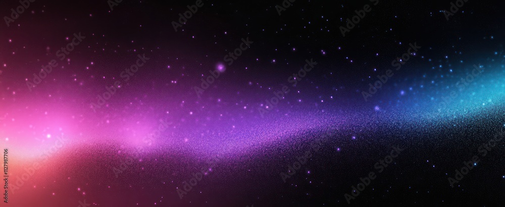 Aufkleber vibrant abstract gradient background deep purple aqua black bokeh effect ambient lighting