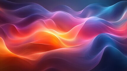 Obraz premium Abstract Colorful Flowing Waves Design for Print and Backgrounds in Bold Teal Pink and Orange