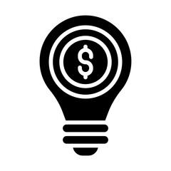 Financial Idea solid icon