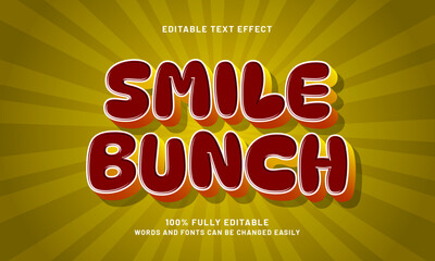 smile bunch editable text effects with a happy and kids theme
