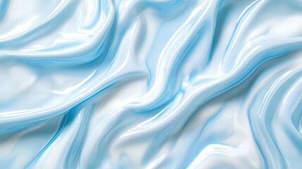 Fototapeta premium Soft Fluid Waves of Light Blue Liquid Surface Background Design
