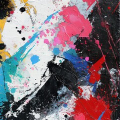 Abstract Colorful Paint Splatter Art Background for Creative Designs