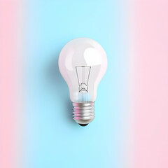 Pastel Lightbulb 3D Illustration