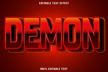  Demon editable text effect 3d emboss modern style