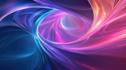 Abstract Swirling Light Patterns in Vibrant Colors and Gradients