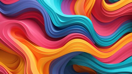 Fototapeta premium Abstract Colorful Swirling Waves Pattern Design
