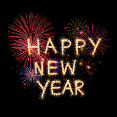 Happy New Years fireworks AI
