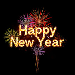 Happy New Years fireworks AI