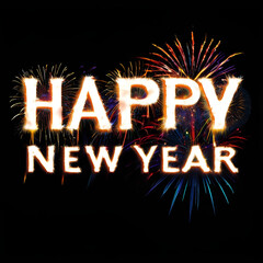 Happy New Years fireworks AI