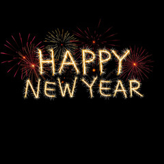 Happy New Years fireworks AI