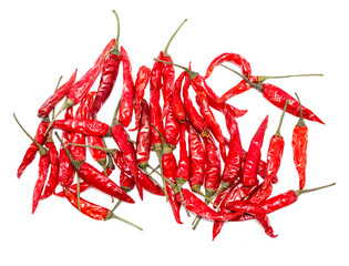 Red chilli pepper isolated on white background