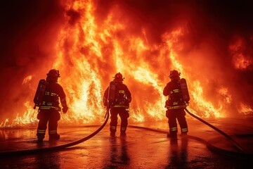 Firefighters Battle Massive Blaze in Intense Action Scene