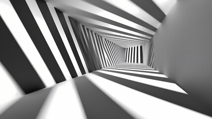 Obraz premium Optical illusion black and white radial stripes abstract background. Illusory. Illustration