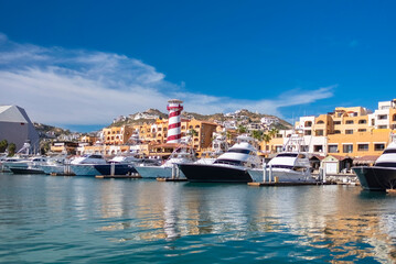 Yachts in the harbor of Marina at Cabo San Lucas (B.C.S.) M&eacute;xico taken on November 2024.