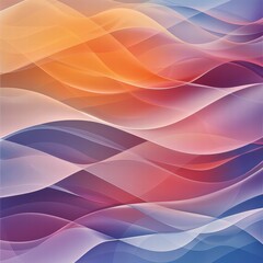 Abstract Waves of Colorful Patterns with Smooth Curved Lines