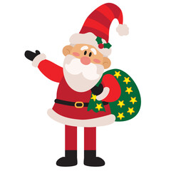 Christmas Santa Claus   vector cartoon illustration