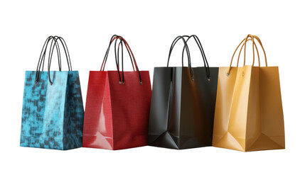 colorful shopping bags isolated on white background