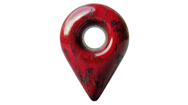 Location pin isolated on white background