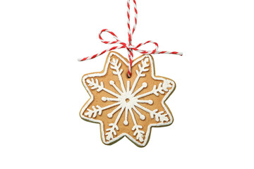 PNG, Christmas cookies, a set of cookies of different shapes, isolated on a white background.