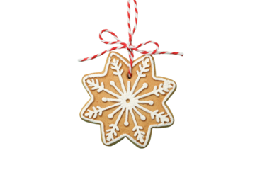 PNG, Christmas cookies, a set of cookies of different shapes, isolated on a white background.