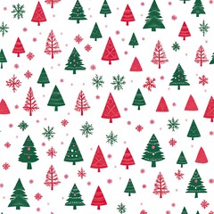Holiday cheer christmas tree patterns seasonal design festive mood decorative elements bright colors whimsical style