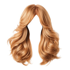 Naklejka premium Elegant white hair on transparent background mockup png format for hair design inspiration and styling concepts