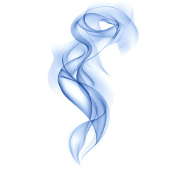Fototapeta premium Abstract Blue Smoke On Transparent Background