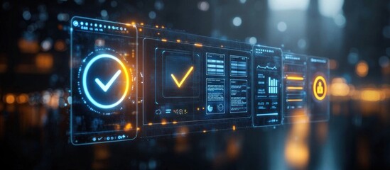 Fototapeta premium Digital Calendar Appointment Scheduling Interface Planner Management Concept for Business Meetings Timetables Events