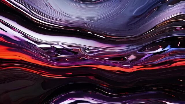 Tracking video tracks a wall of morphing liquid metal reflecting light