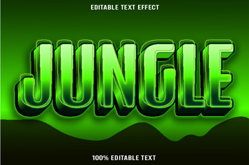 Jungle editable text effect 3d emboss modern style