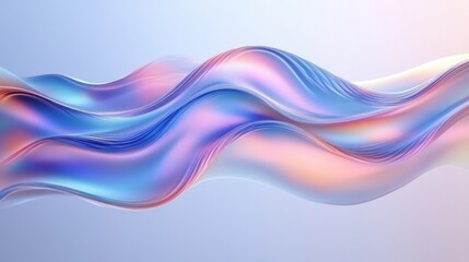 Fototapeta premium Abstract Wave Design with Smooth Pastel Colors and Soft Gradients for Ethereal Background