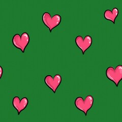 seamless pattern with hearts