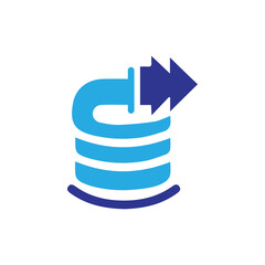Obraz premium Backup Data icon illustration flat