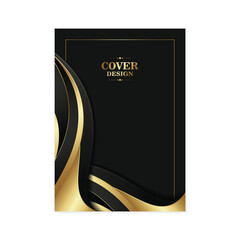 Dark gold abstract wave cover