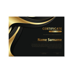 Dark gold appreciation certificate design