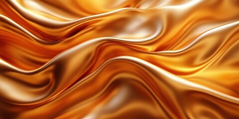 Obraz premium golden silk flowing texture liquid fluid metallic shiny shiny wallpaper design