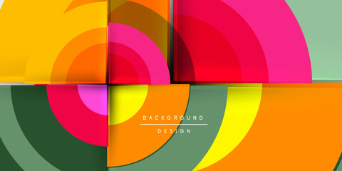 Obraz premium Target circle geometric abstract shapes. Vector Illustration For Wallpaper, Banner, Background, Card, Book Illustration, landing page