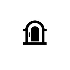 Heavy Security Vault Door Icon with Lock Bars Depicting Secure Banking, Money Protection, and Asset Safety in Line Style