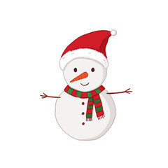 snowman with hat and scarf