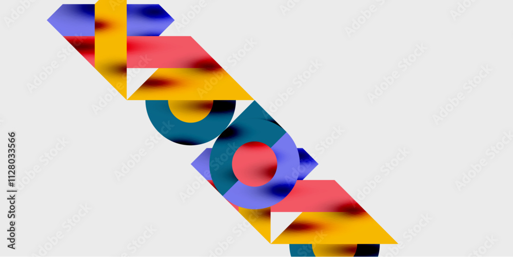 Poster Vibrant abstract background circles with smooth gradients, creating a dynamic and modern design. Ideal for creative, tech, or contemporary-themed projects