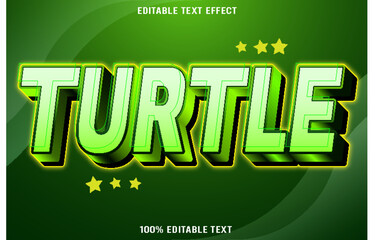 Turtle editable text effect 3d emboss modern style