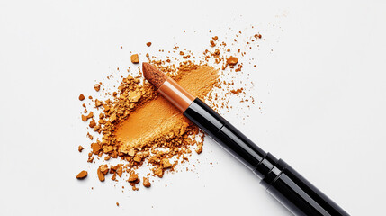 Mockup of cosmetics in an evocative soft brown tone on a white background