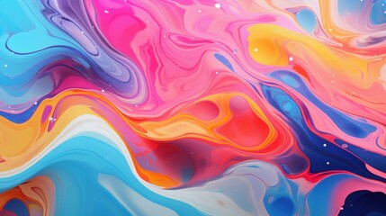 Obraz premium Abstract Swirling Paint Colors Vibrant Fluid Art