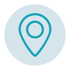 Full Color GPS Map Pin Icon for Location and Navigation