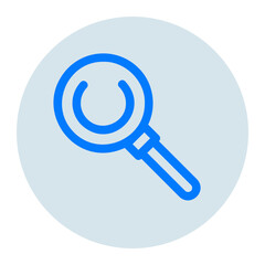 Full Color Search Icon, Magnifying Glass Colorful