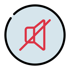 Do Not Disturb Icon Color Fill Line